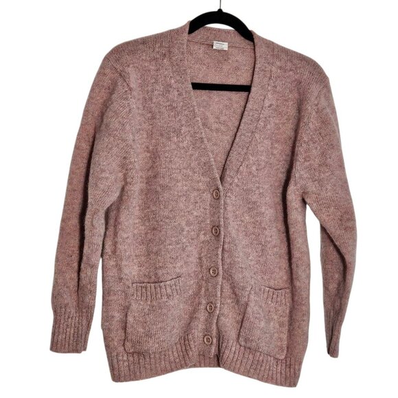 Blancheporte Womens Lavender 100% Lanie Wool Button V Neck Cardigan Size Large - Picture 1 of 5